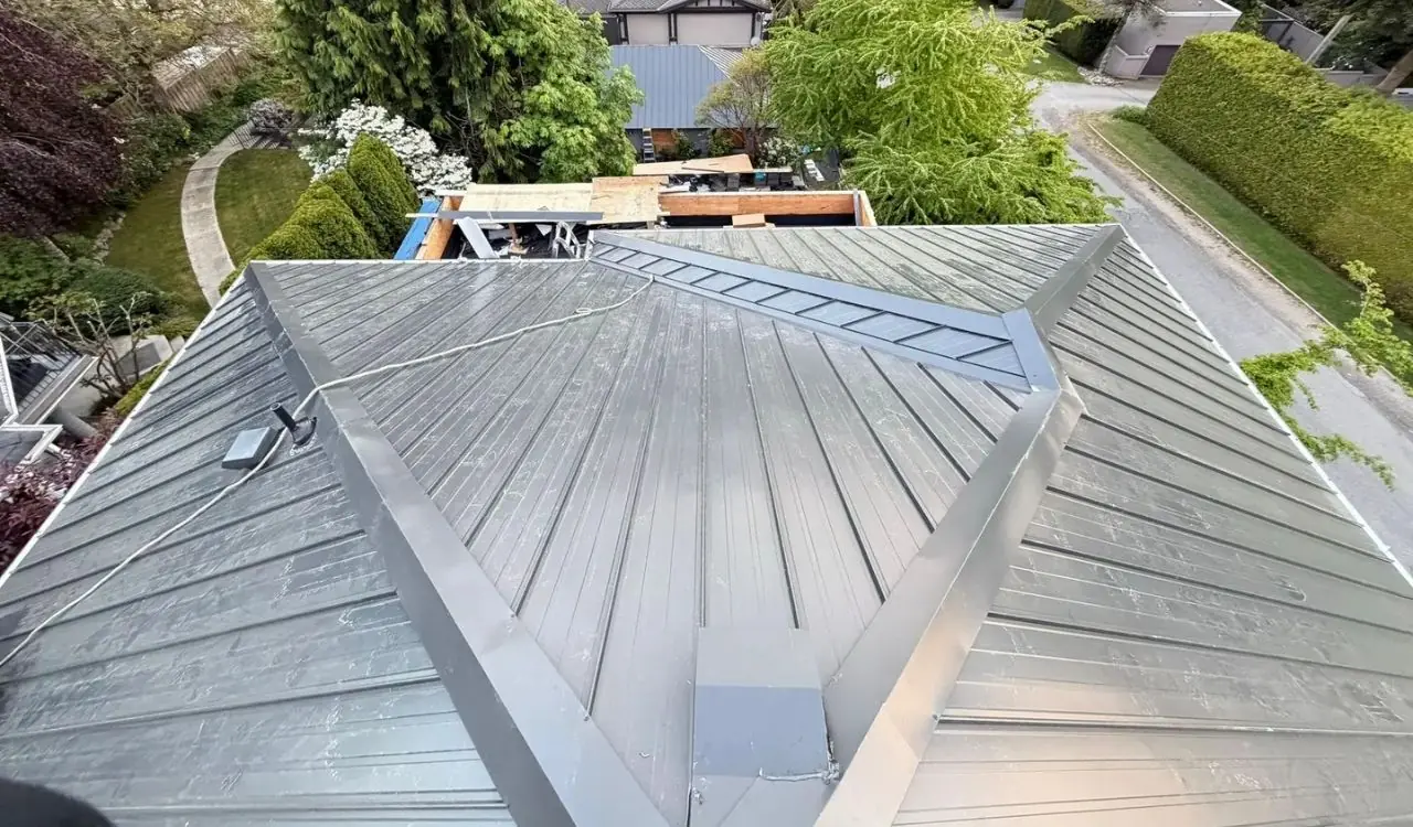Pre-finished metal fascia and soffit installation by Scarlet Roofing & Gutters
